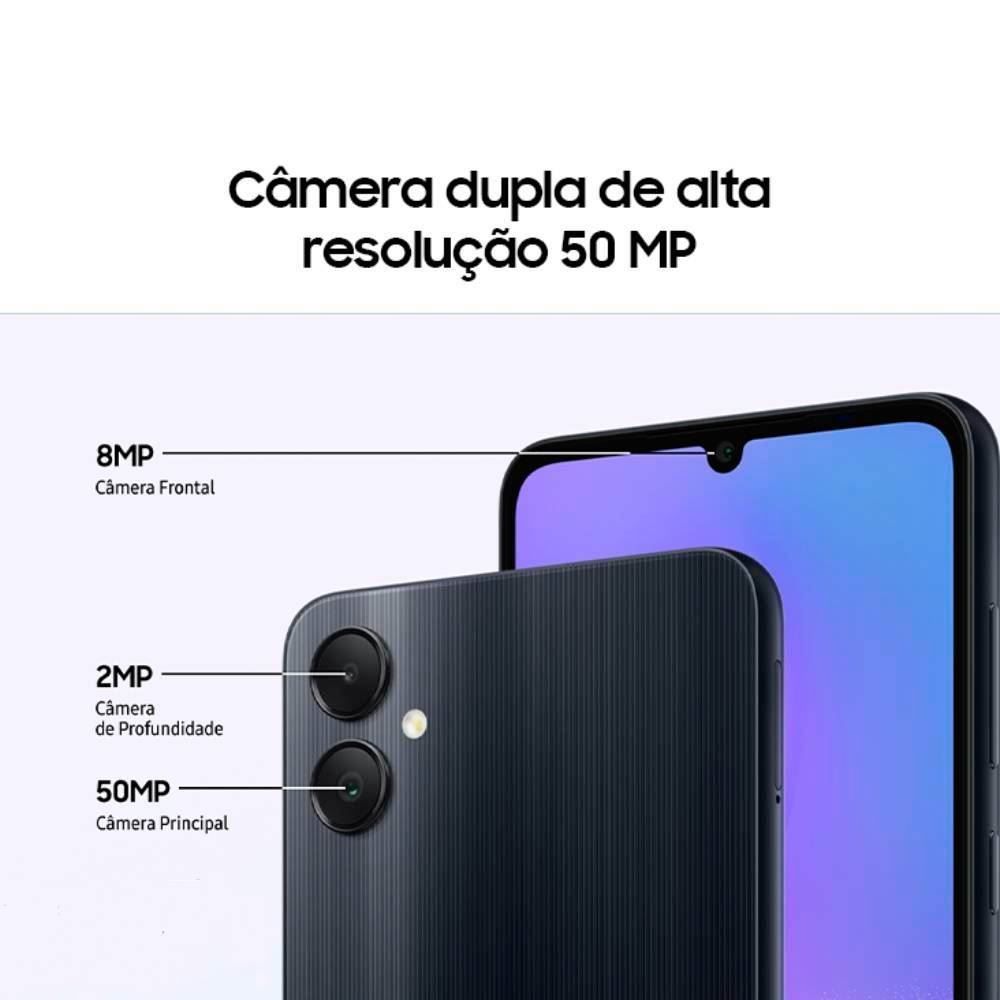 Celular Smartphone Samsung Galaxy A05 4G Octacore 4Gb Ram 128Gb - Prata