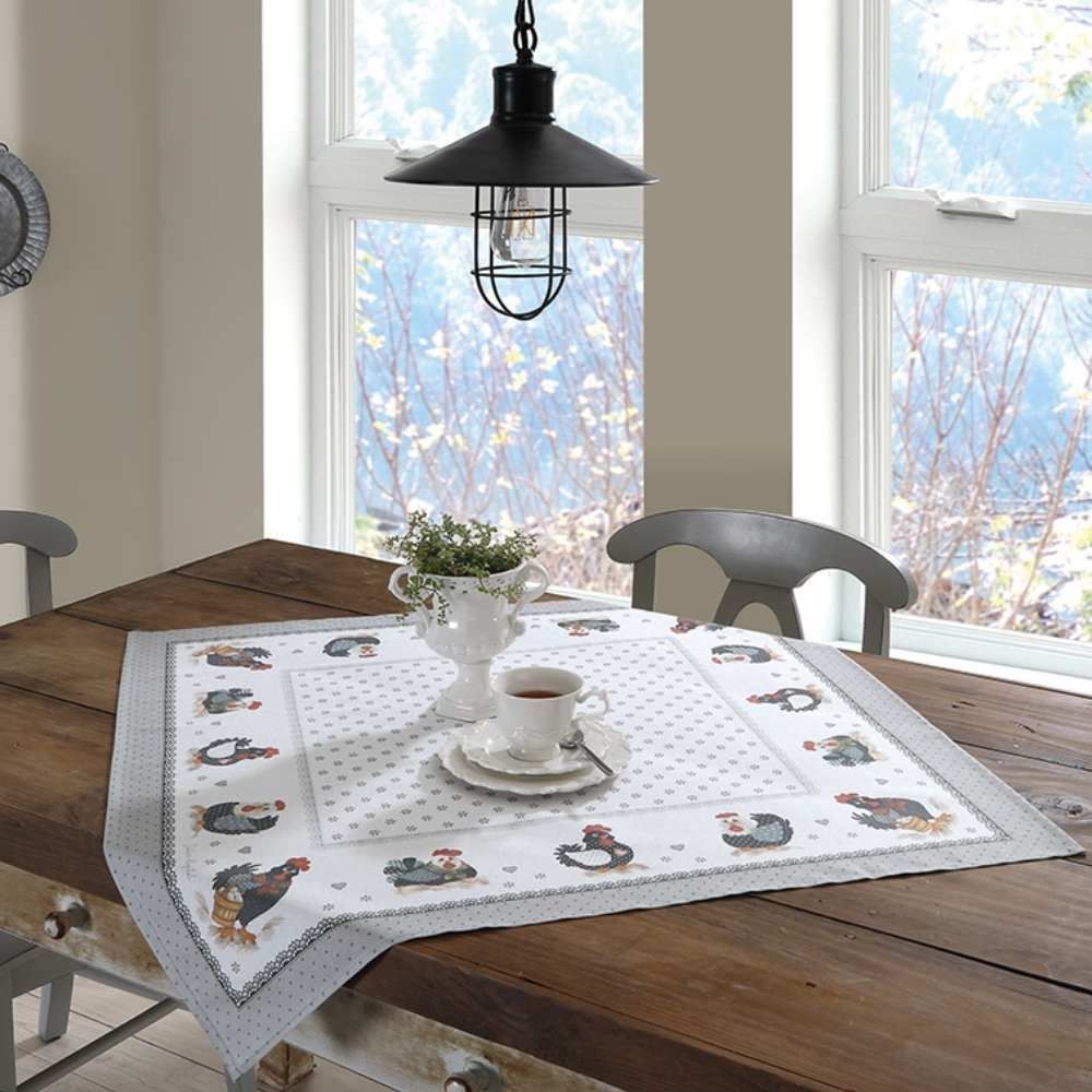 Centro de Mesa 78X78 cm Clean Renova Dohler - Lia Cinza