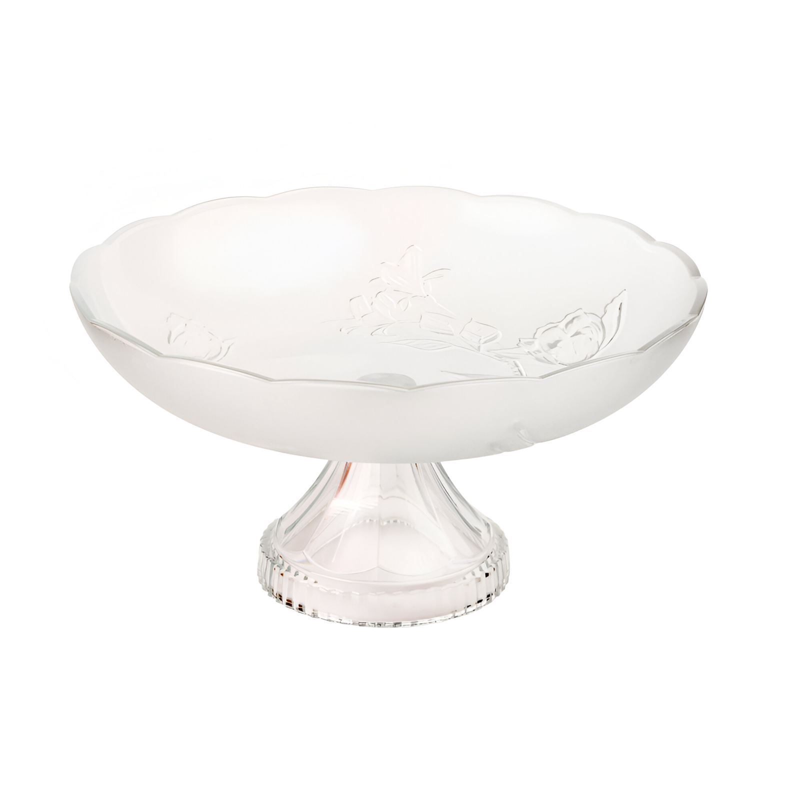 Centro De Mesa Com Pé Bella Fiore Havan Casa 29,5 Cm - Transparente