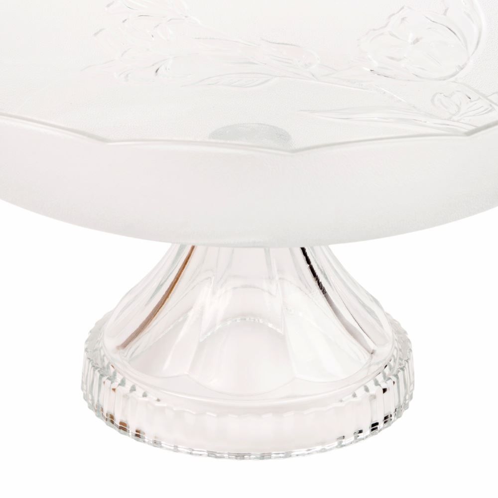 Centro De Mesa Com Pé Bella Fiore Havan Casa 29,5 Cm - Transparente