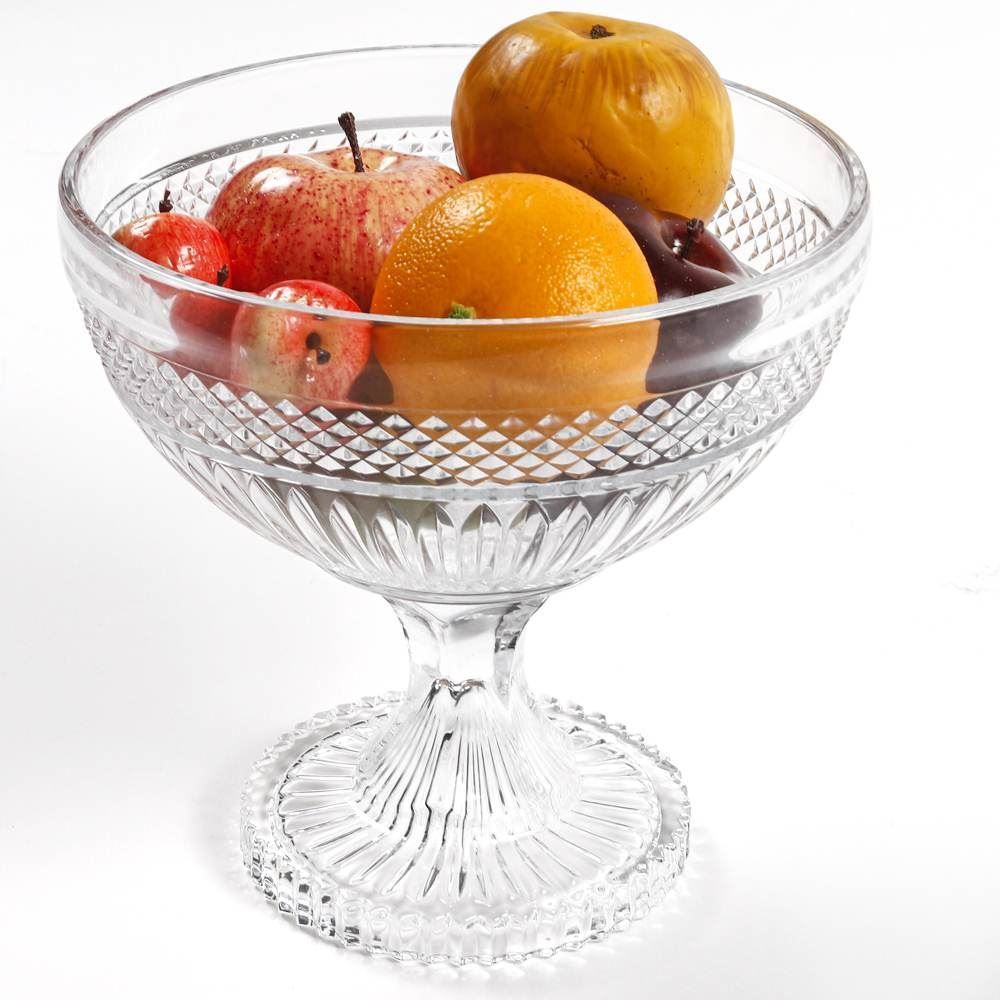 Centro De Mesa Com Pé De Vidro L'hermitage 21,5Cm - Palace