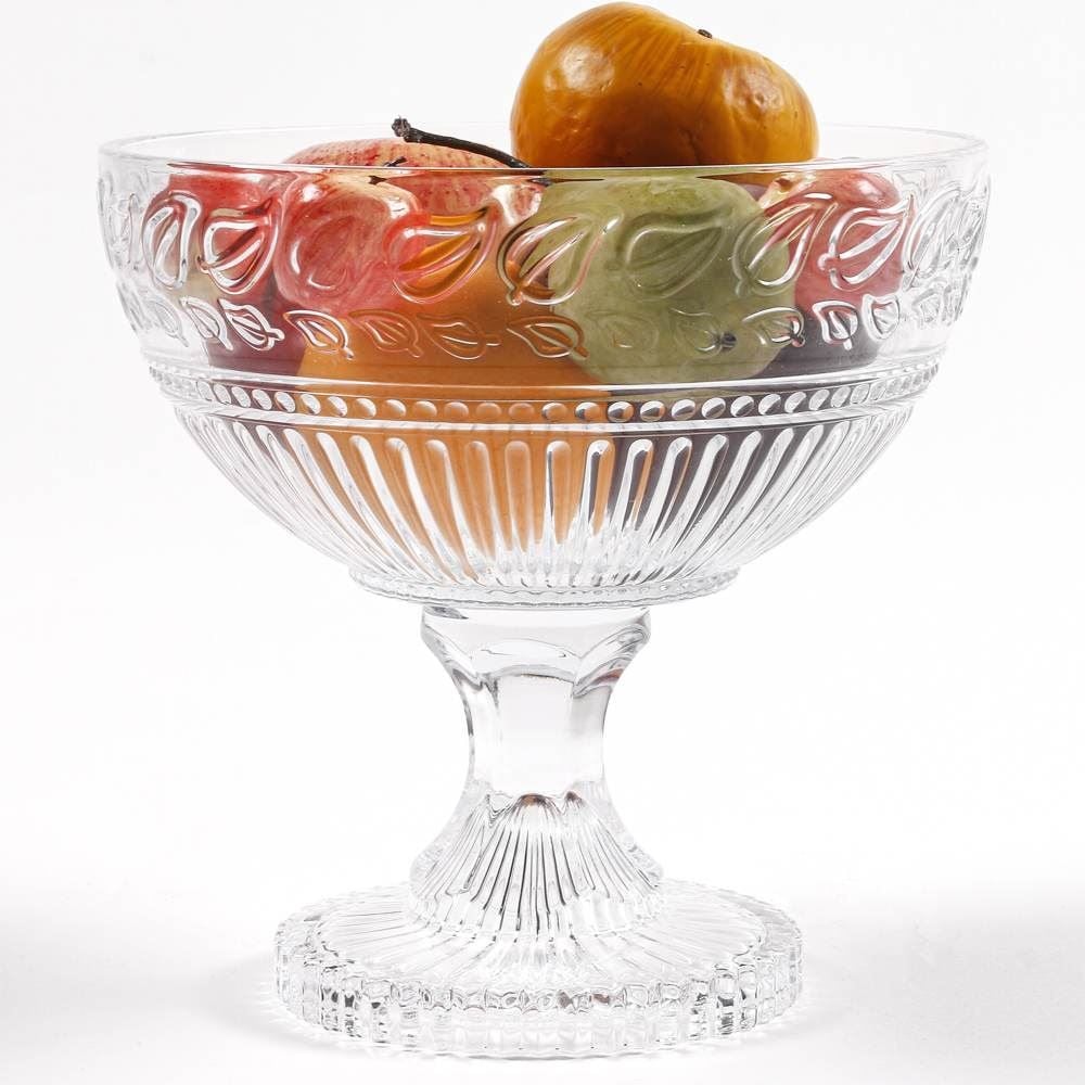 Centro De Mesa Com Pé De Vidro L'hermitage 21,5Cm - Republic