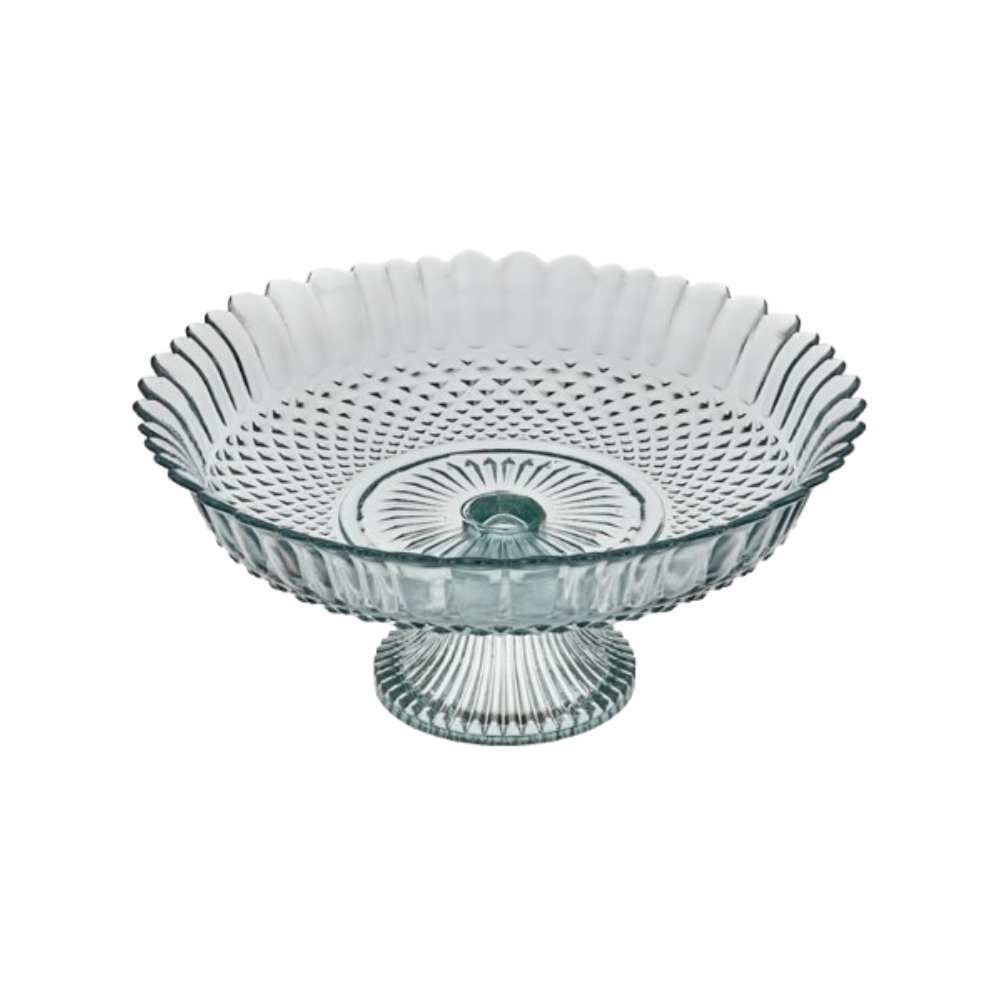 Centro De Mesa Com Pé Diazão Vitazza 30 Cm - Vidro