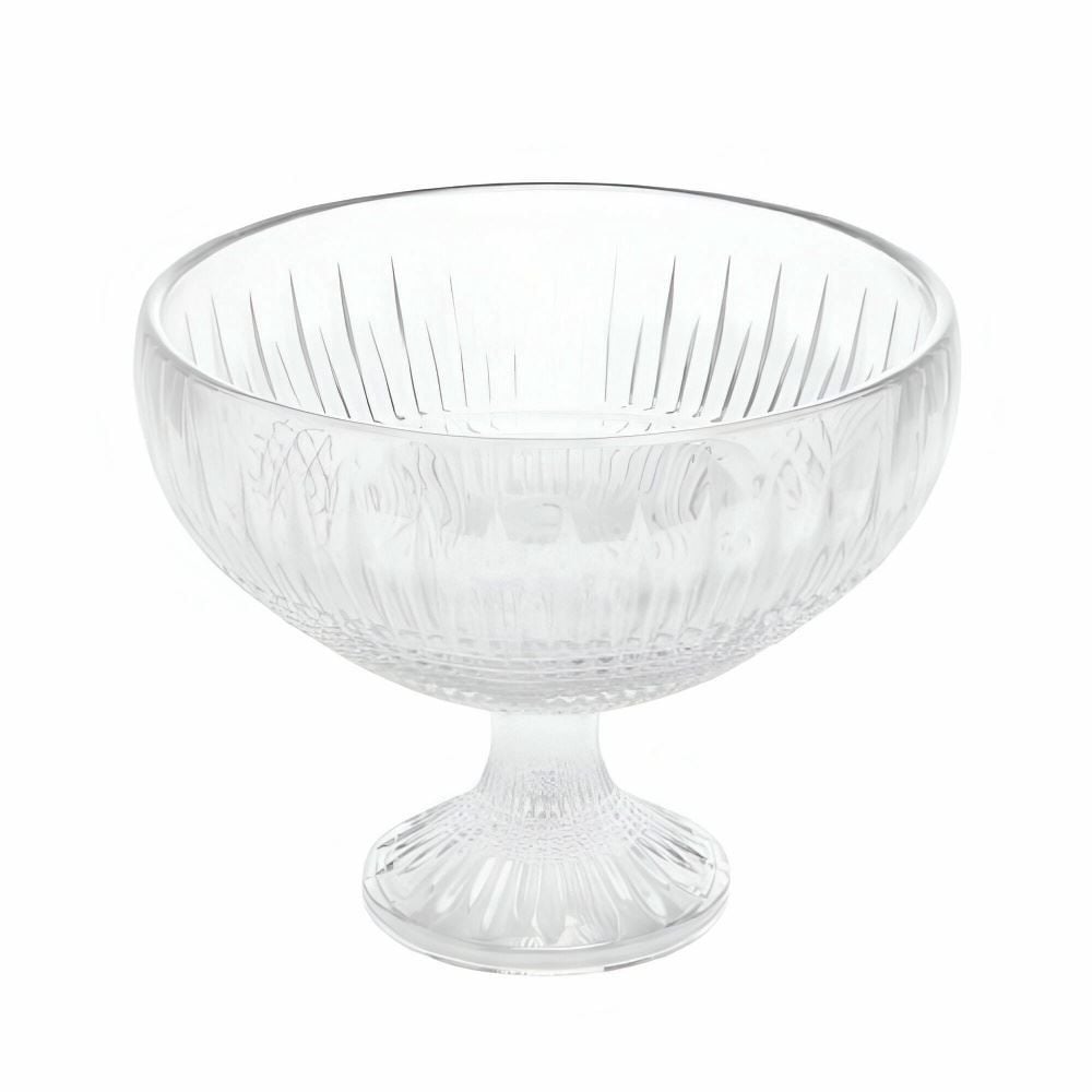 Centro De Mesa Com Pé Queen Wolff 25 Cm - Transparente