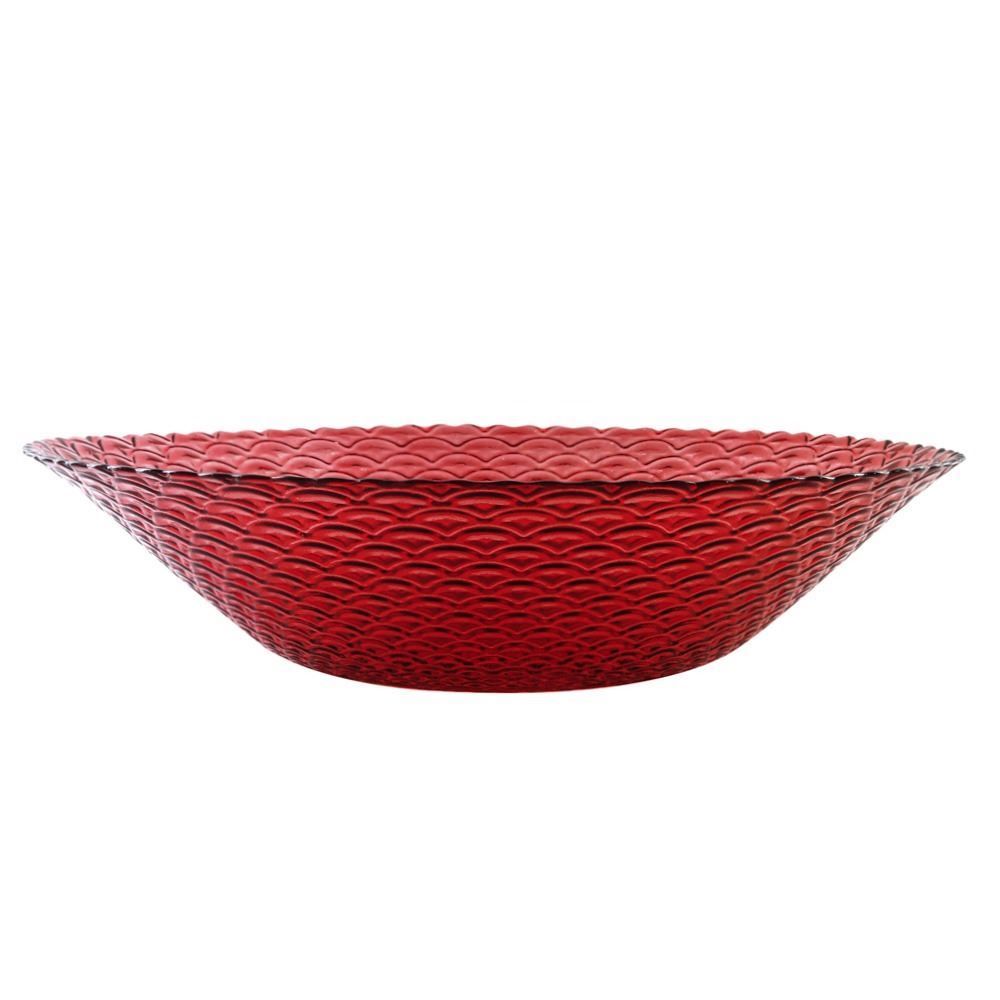 Centro De Mesa Escamado Vitazza 39 Cm - Vermelho