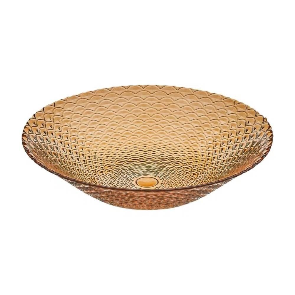 Centro De Mesa Escamado Vitazza 40Cm - Âmbar 