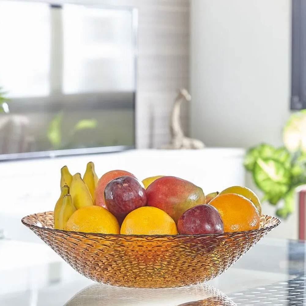 Centro De Mesa Escamado Vitazza 40Cm - Âmbar 