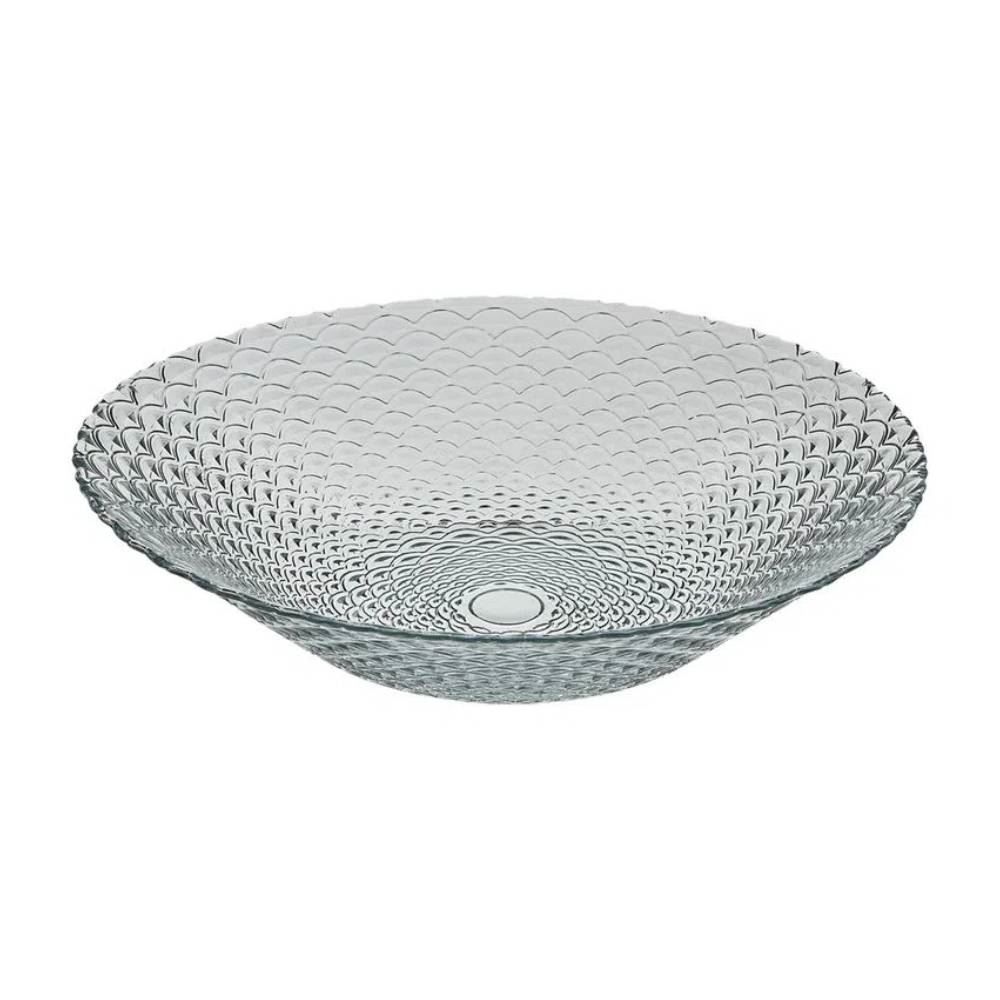 Centro De Mesa Escamado Vitazza 40Cm Vidro - Transparente 