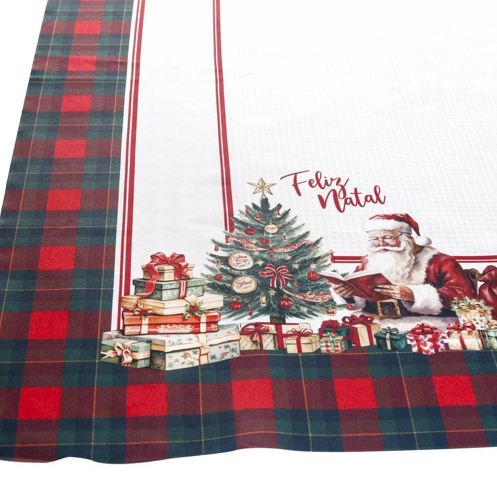 Centro De Mesa Natal Encantando 70X70 Cm Havan Casa - Noel Xadrez