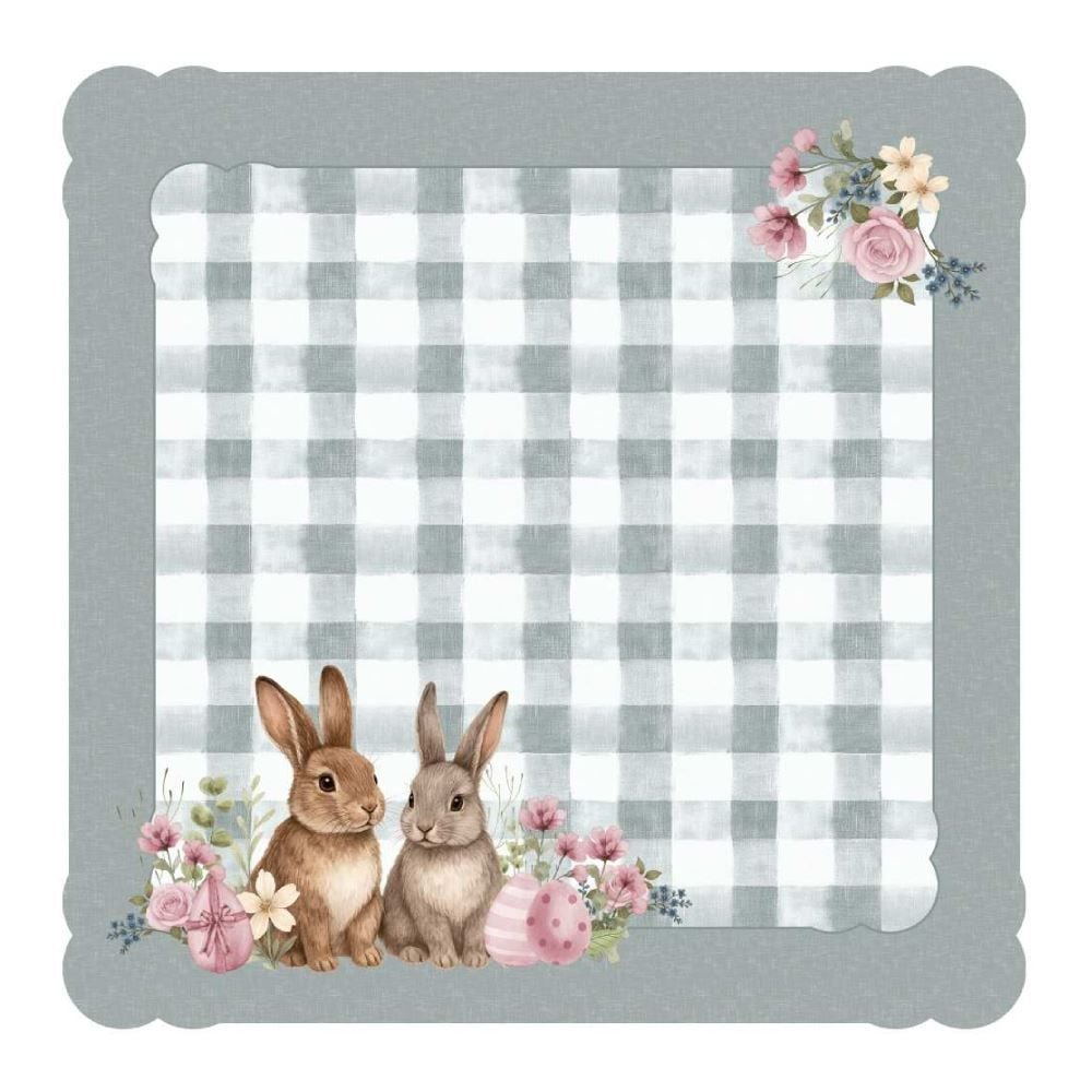 Centro de Mesa Páscoa 70X70 cm Havan Casa - Xadrez Verde