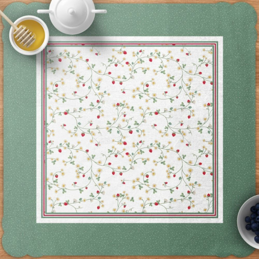 Centro De Mesa Viena 65X65 Cm Havan Casa - Morangos