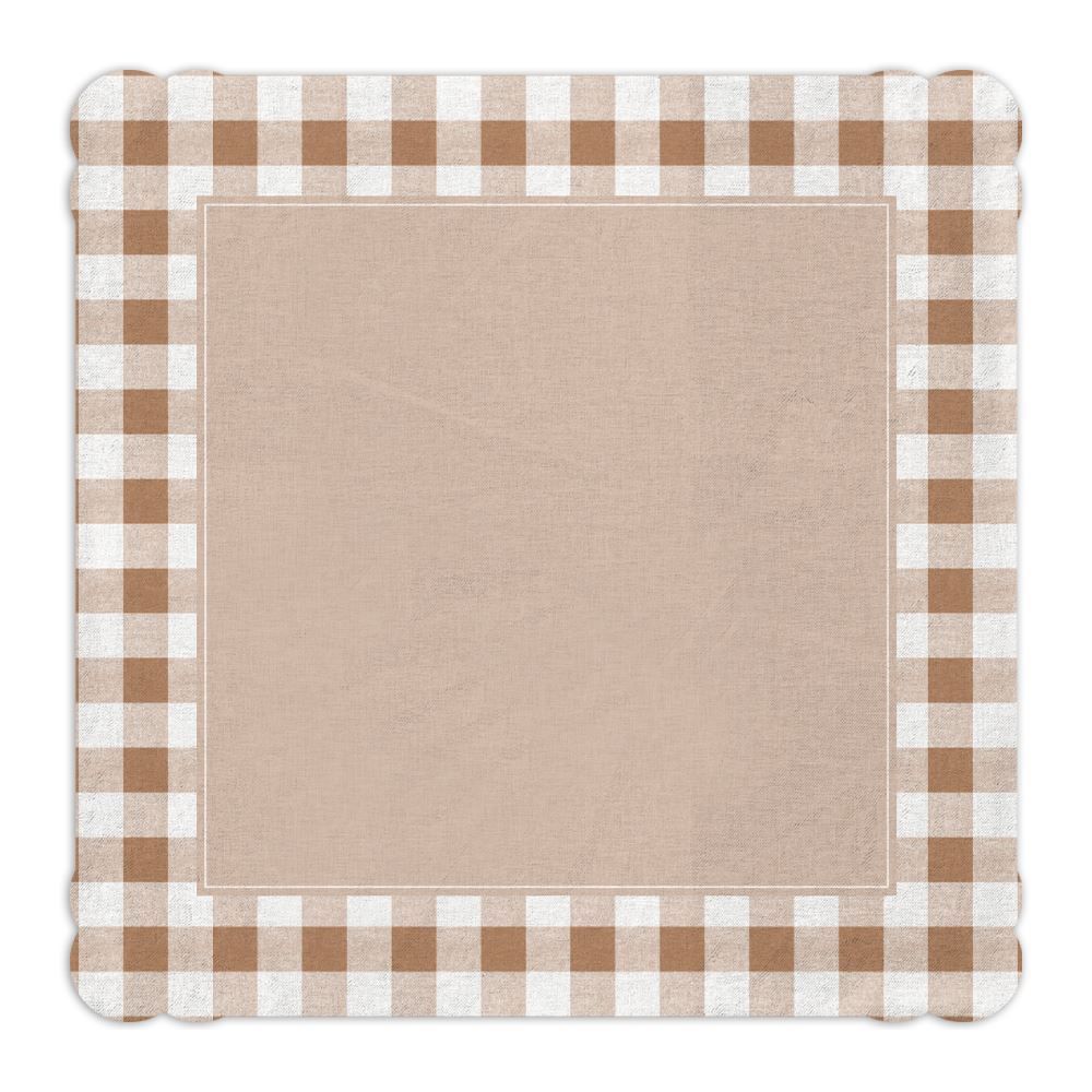 Centro De Mesa Viena 65X65 Cm Havan Casa - Vichy Textura Bege