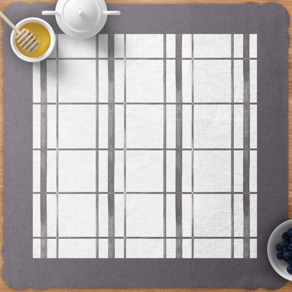 Centro De Mesa Viena 65X65 Cm Havan Casa - Linho Cinza Urbano