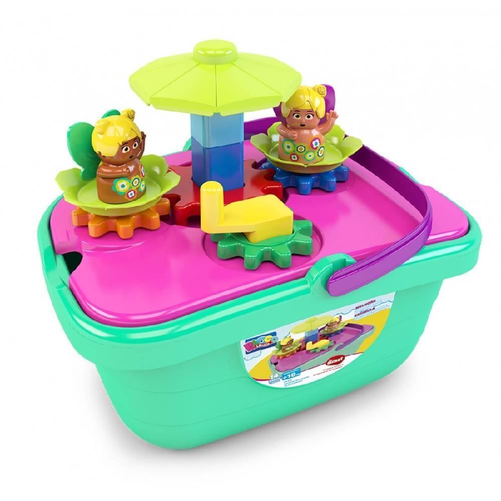 Cesta Blocos De Montar Carrossel Encantado Dismat - MK418 