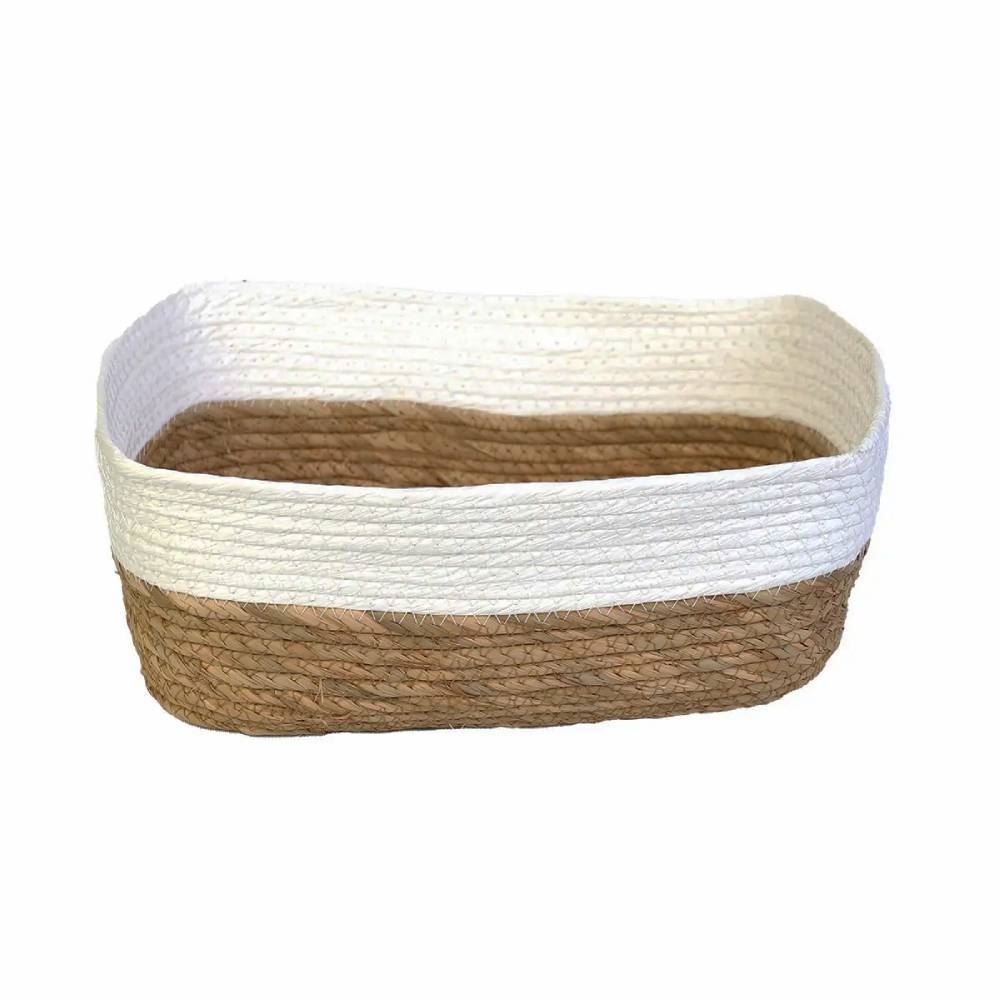 Cesta De Fibra Natural Paramount 32Cm - Branca