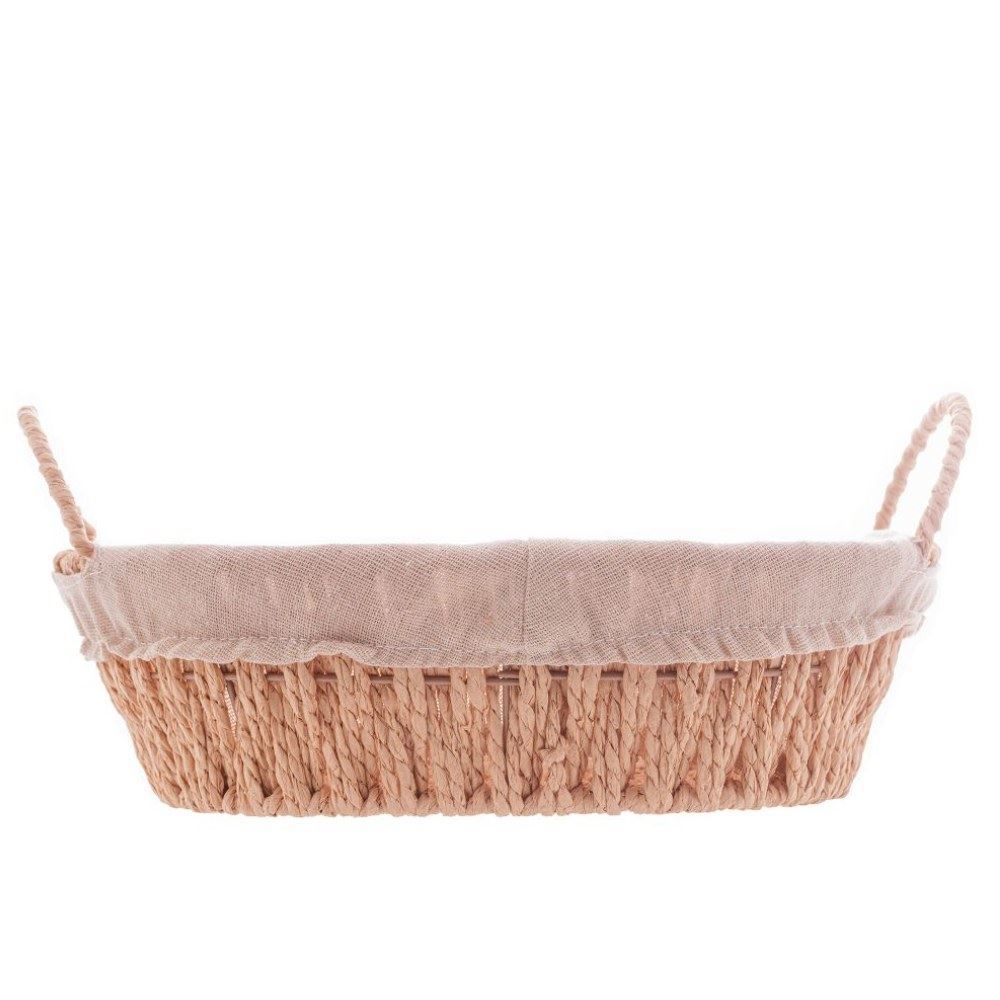 Cesta De Pão Oval Com Alças Tecido Natural Wolff - 27cm
