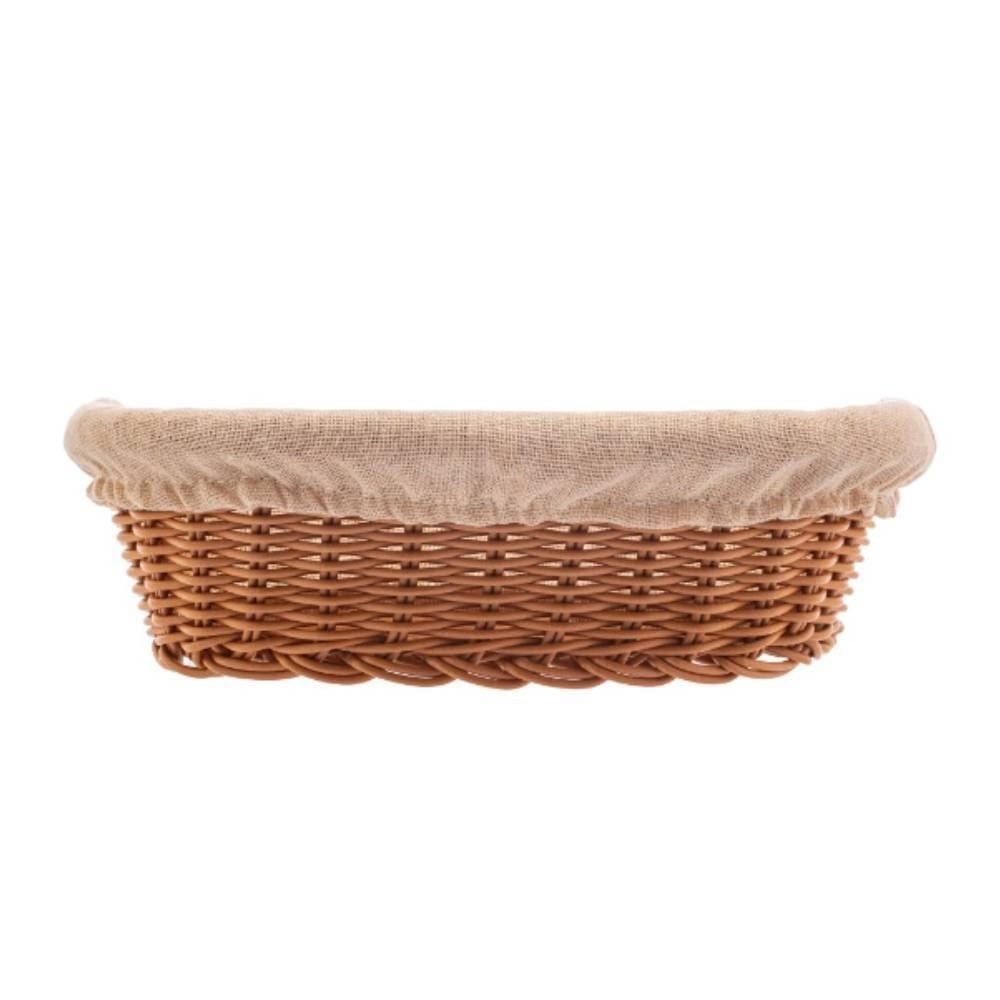 Cesta De Pão Oval Lyor 24X17cm - Tecido Natural
