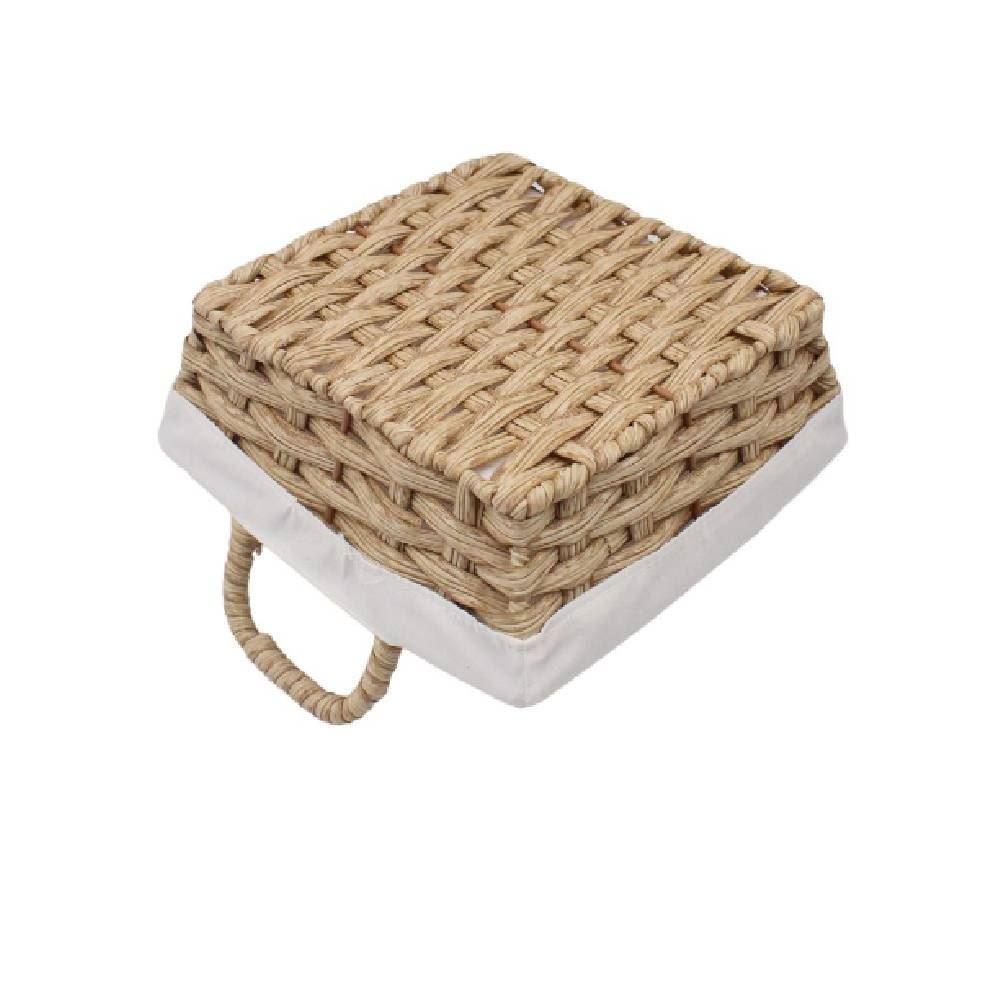 Cesta De Pão Quadrada Havan Casa 20Cm - Tecido Natural