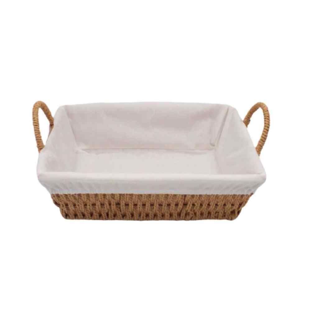 Cesta De Pão Retangular Com Alça Havan Casa 25Cm - Natural