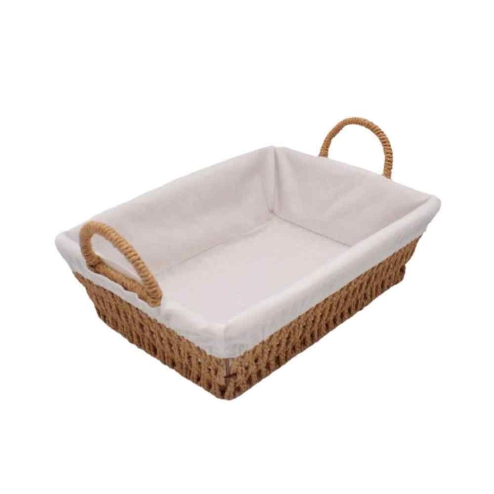Cesta De Pão Retangular Com Alça Havan Casa 25Cm - Natural