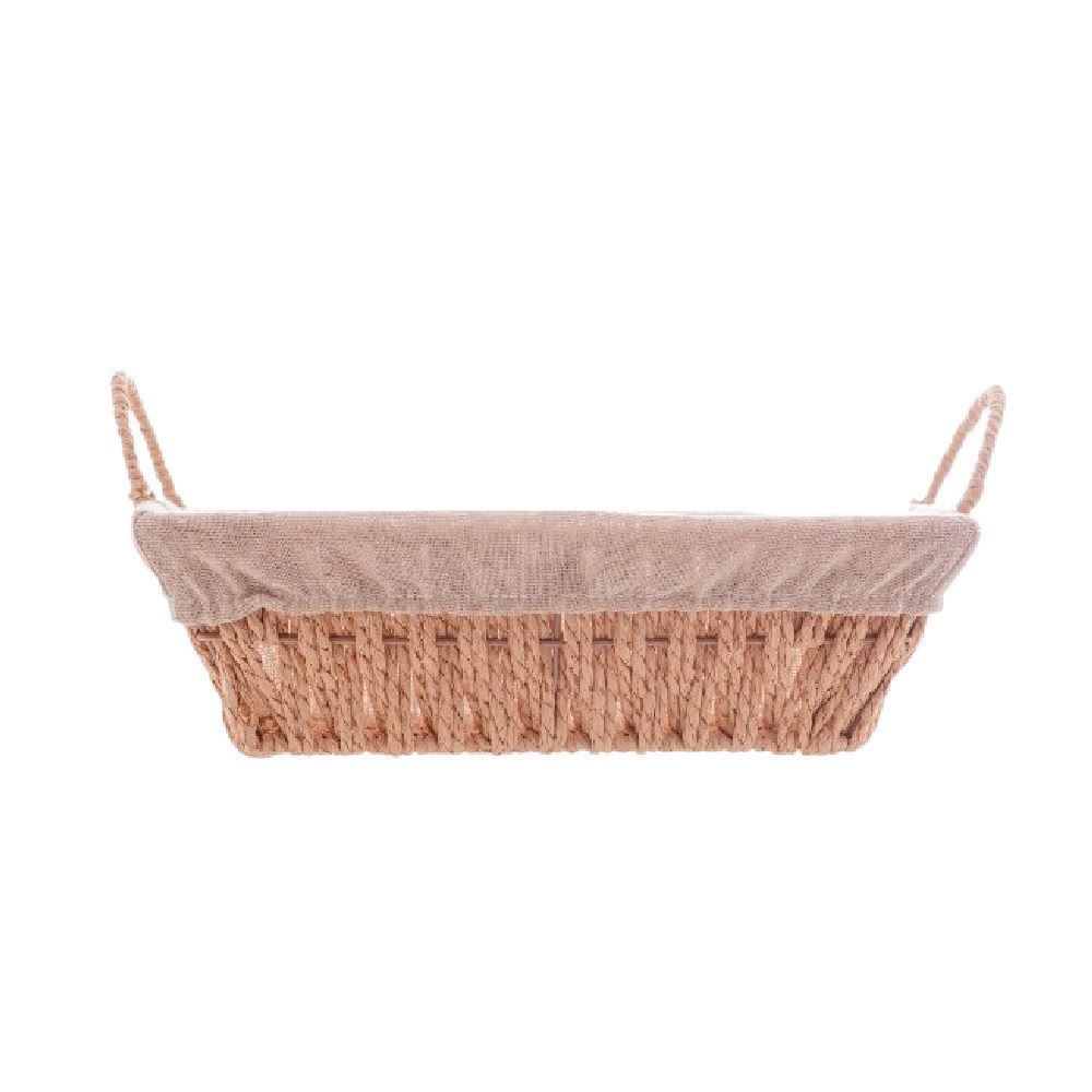 Cesta De Pão Retangular Tecido Natural Wolff - 29cm