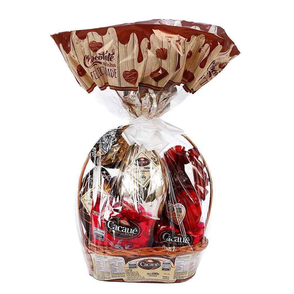 Cesta de Páscoa Grande Sortida Cacauê - 690g