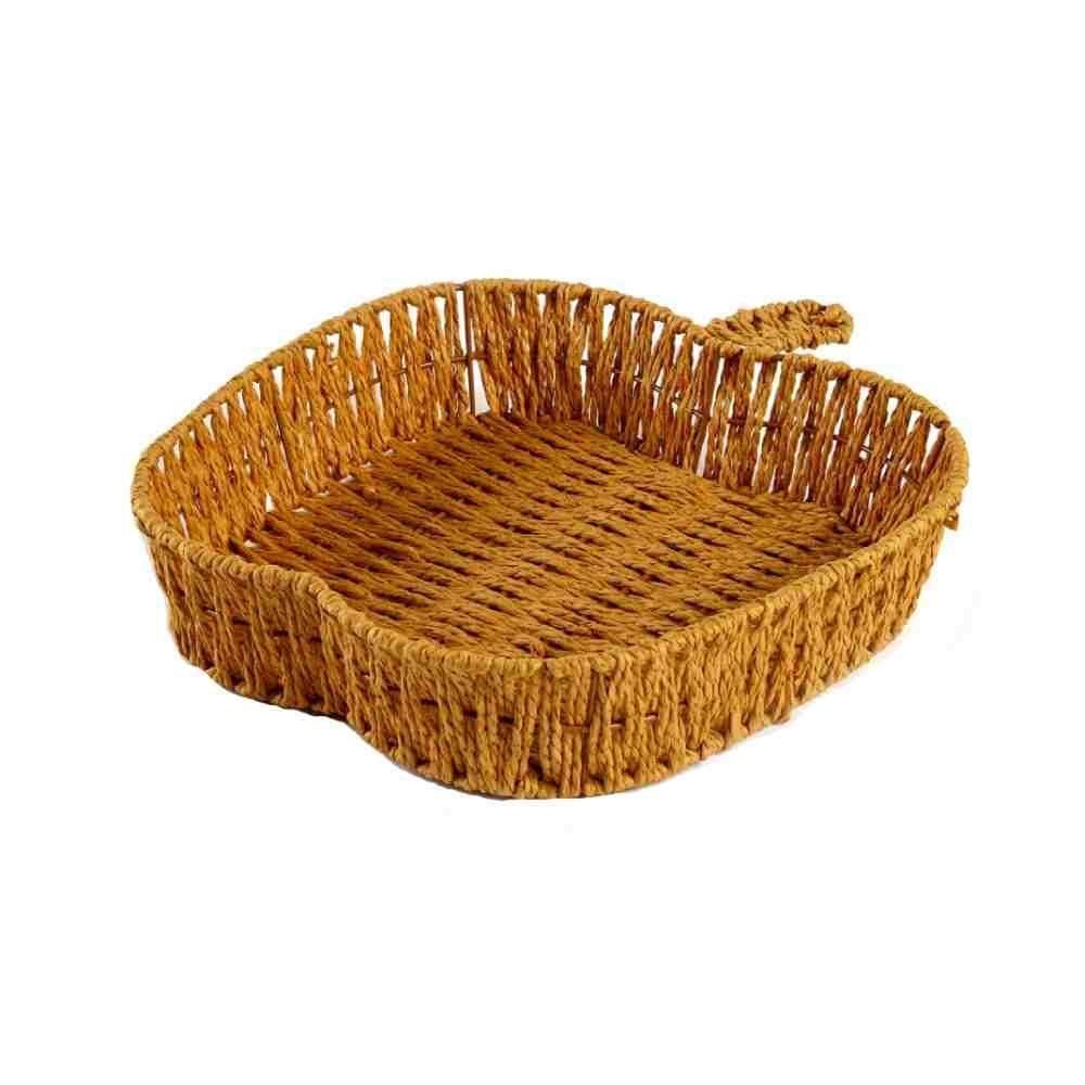 Cesta Decorativa De Maçã Trama Havan Casa 26,5Cm - Natural