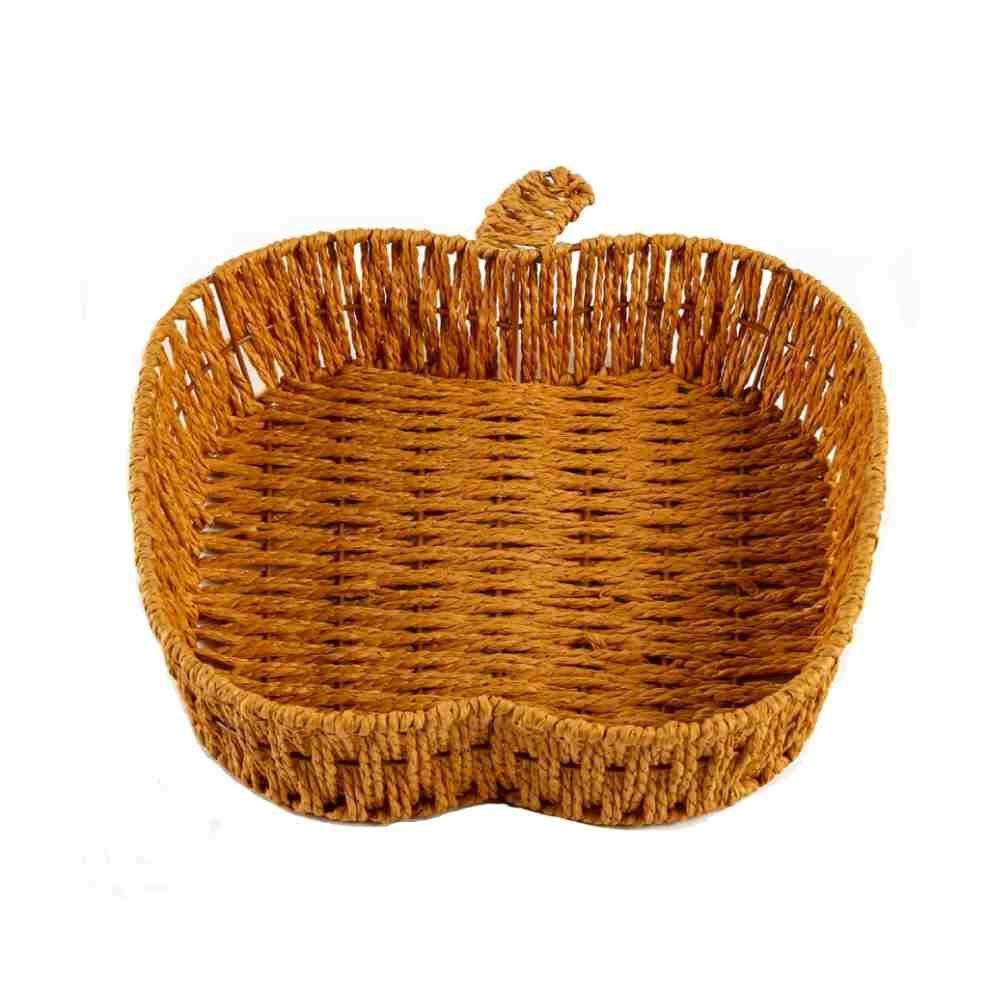 Cesta Decorativa De Maçã Trama Havan Casa 26,5Cm - Natural