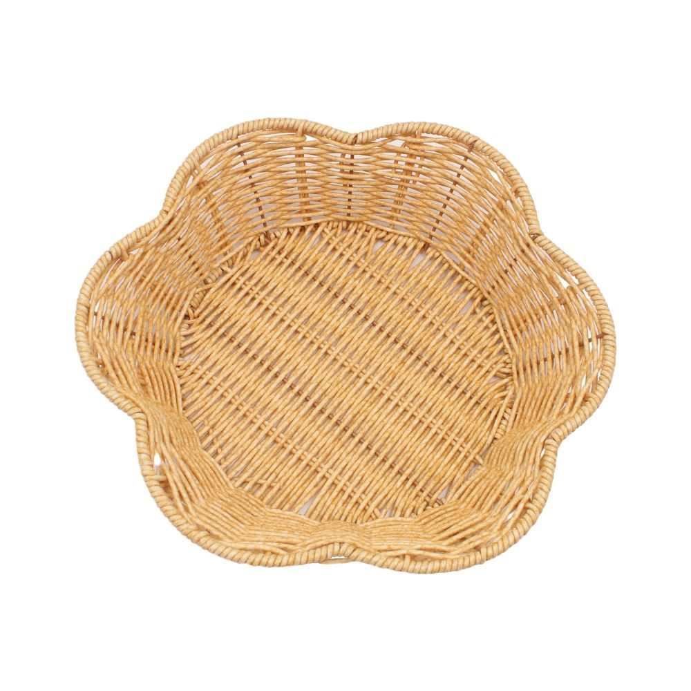 Cesta Decorativa Flor Trama Havan Casa 25Cm - Natural