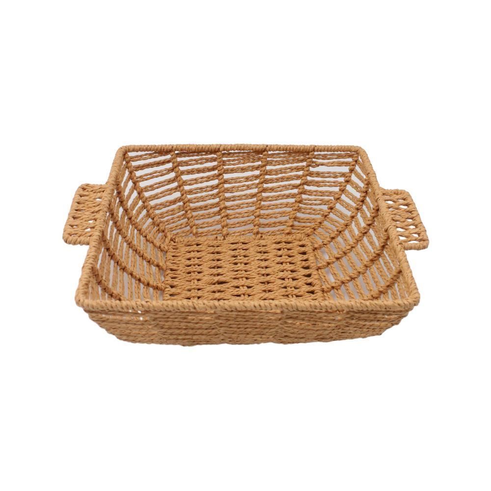 Cesta Quadrada Com Alça Havan Casa 25,5Cm - Natural