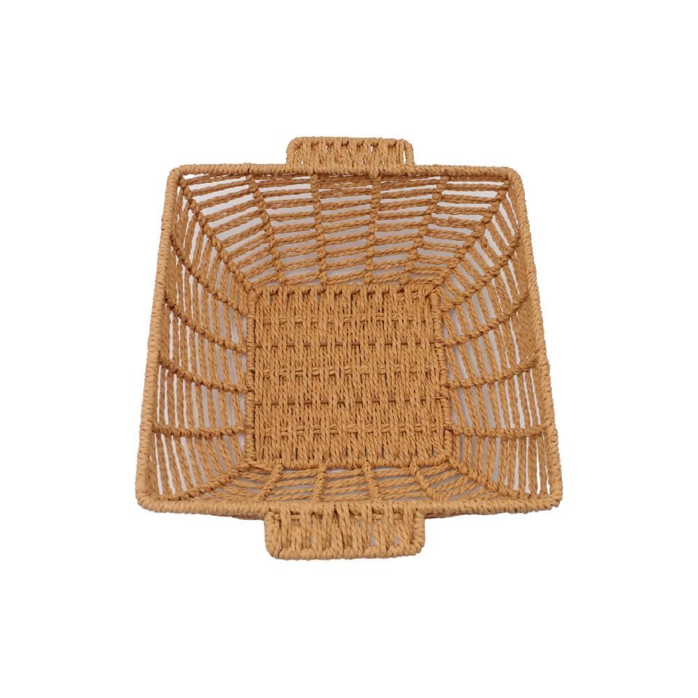 Cesta Quadrada Com Alça Havan Casa 25,5Cm - Natural