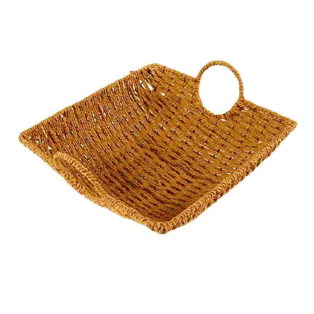 Cesta Quadrada Com Alça Havan Casa 28,5Cm - Natural