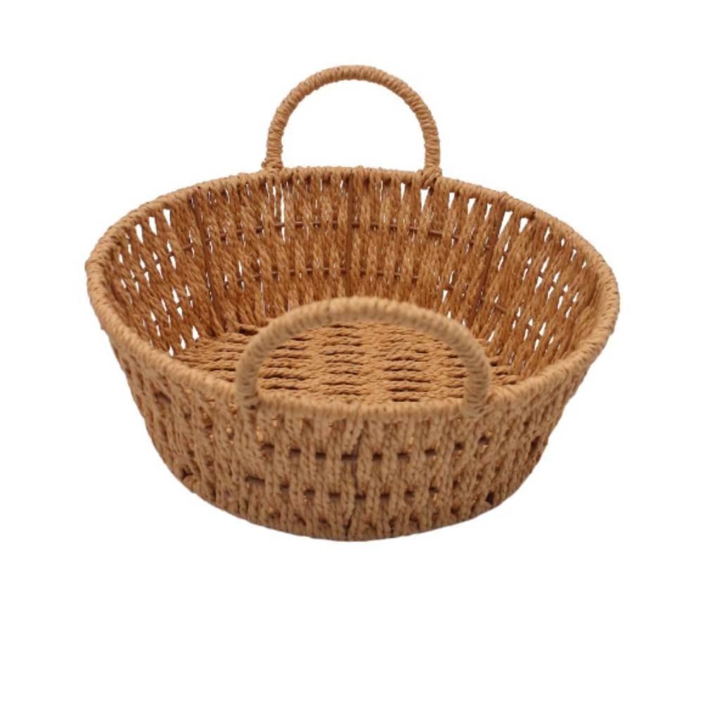 Cesta Redonda Com Alça Havan Casa 22Cm - Natural