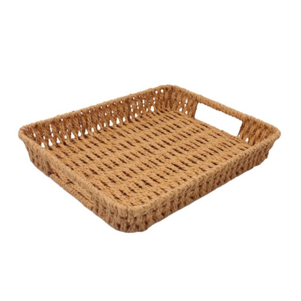 Cesta Retangular Com Alça Havan Casa 33Cm - Natural