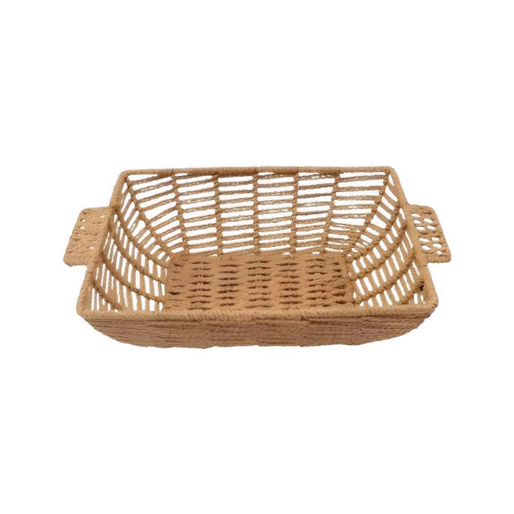Cesta Retangular Com Alça Havan Casa 29 Cm - Natural