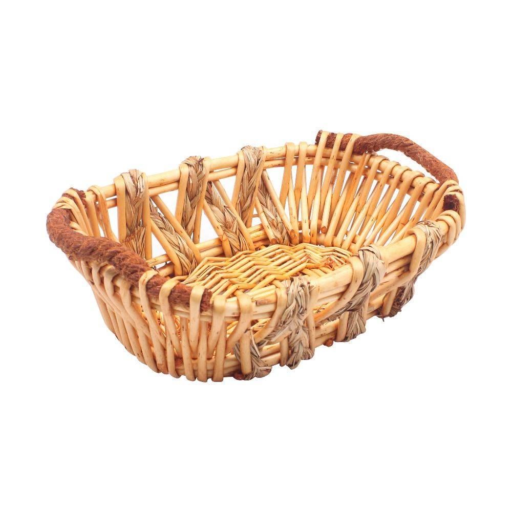 Cesto Oval Com Alça Vime 30Cm Havan Casa - Natural