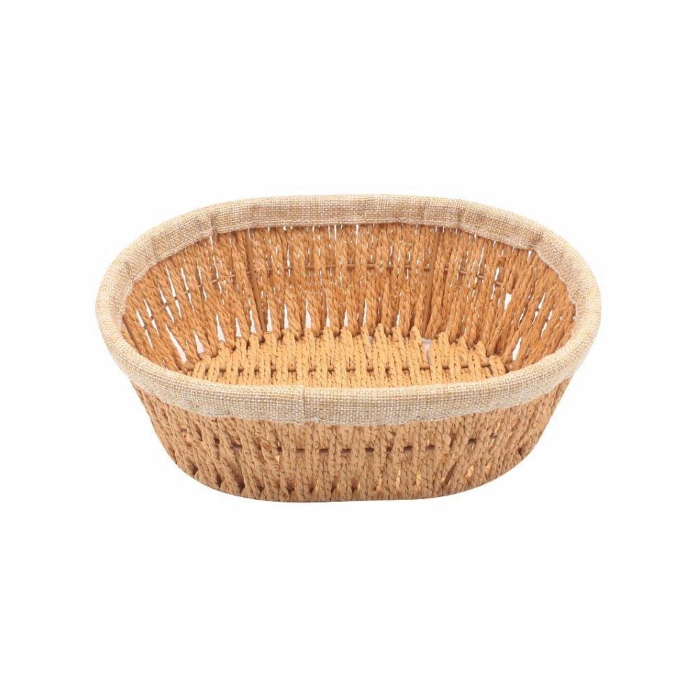 Cesto Oval Com Forro De Tecido Havan Casa 29Cm - Natural