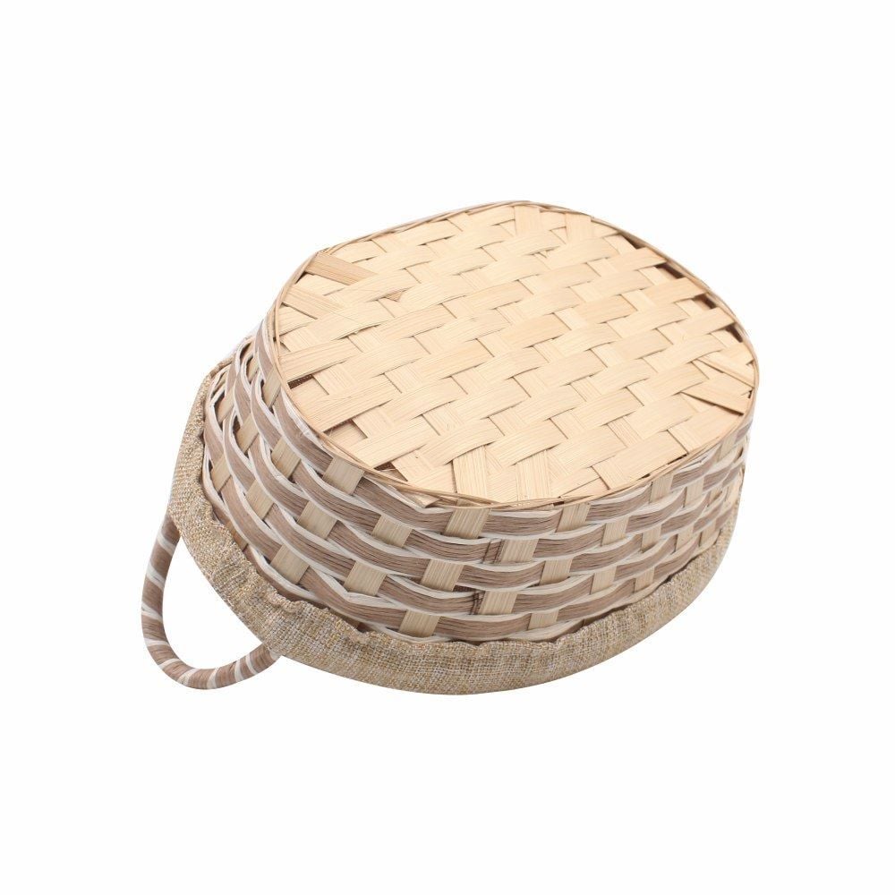 Cesto Oval Com Forro Havan Casa 25 Cm - Natural