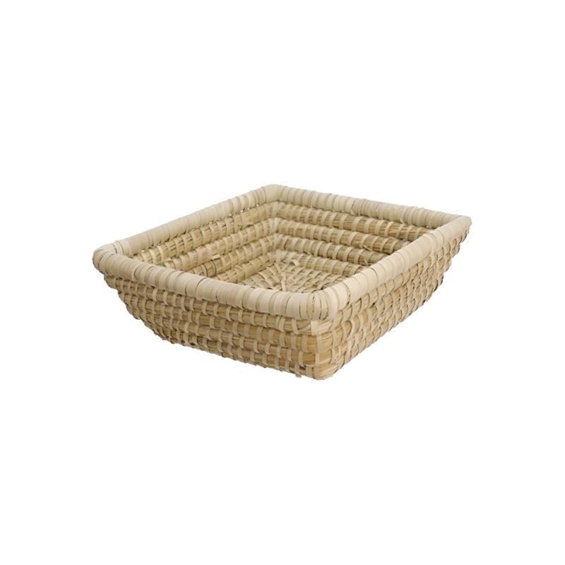 Cesto Quadrado Palmar Médio Hauskraft 24 Cm - Natural