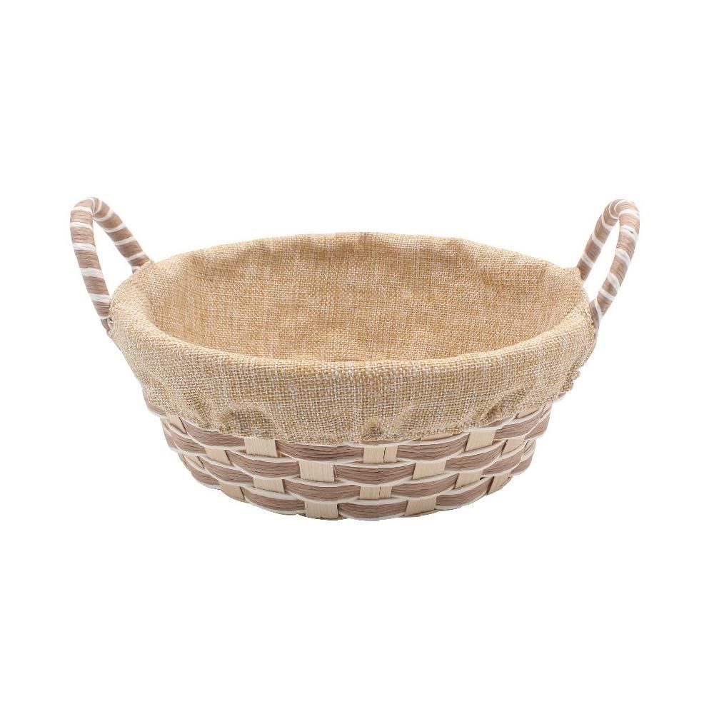 Cesto Redondo Com Forro Havan Casa 23Cm - Natural