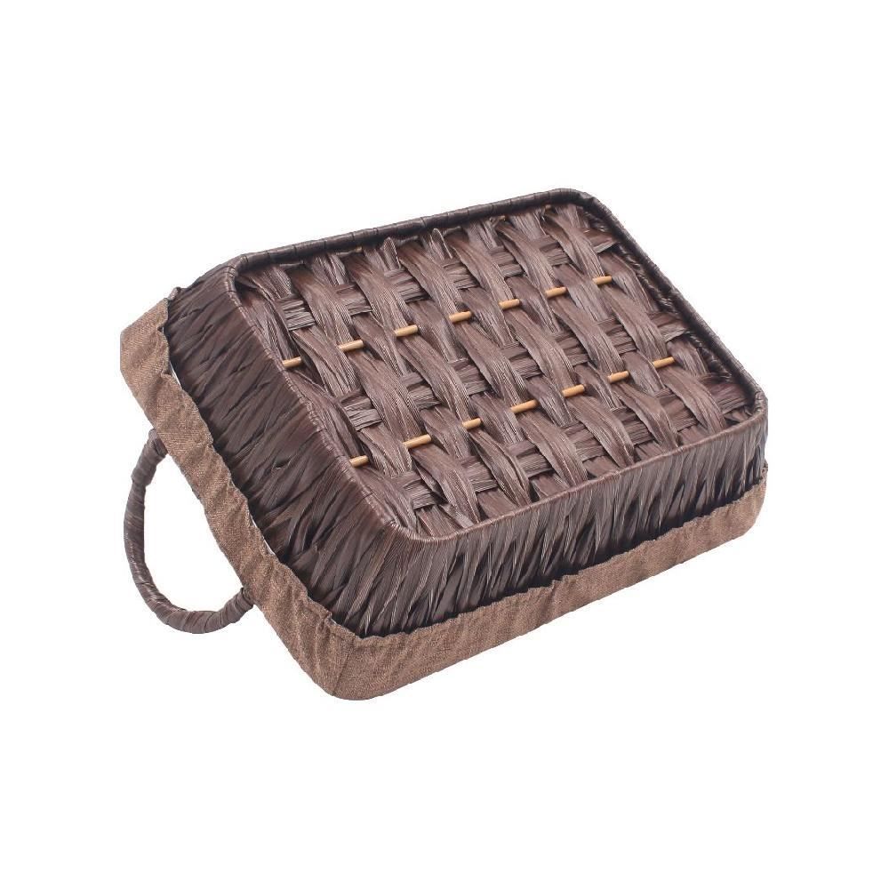 Cesto Retangular Com Alça Havan Casa 24Cm - Marrom