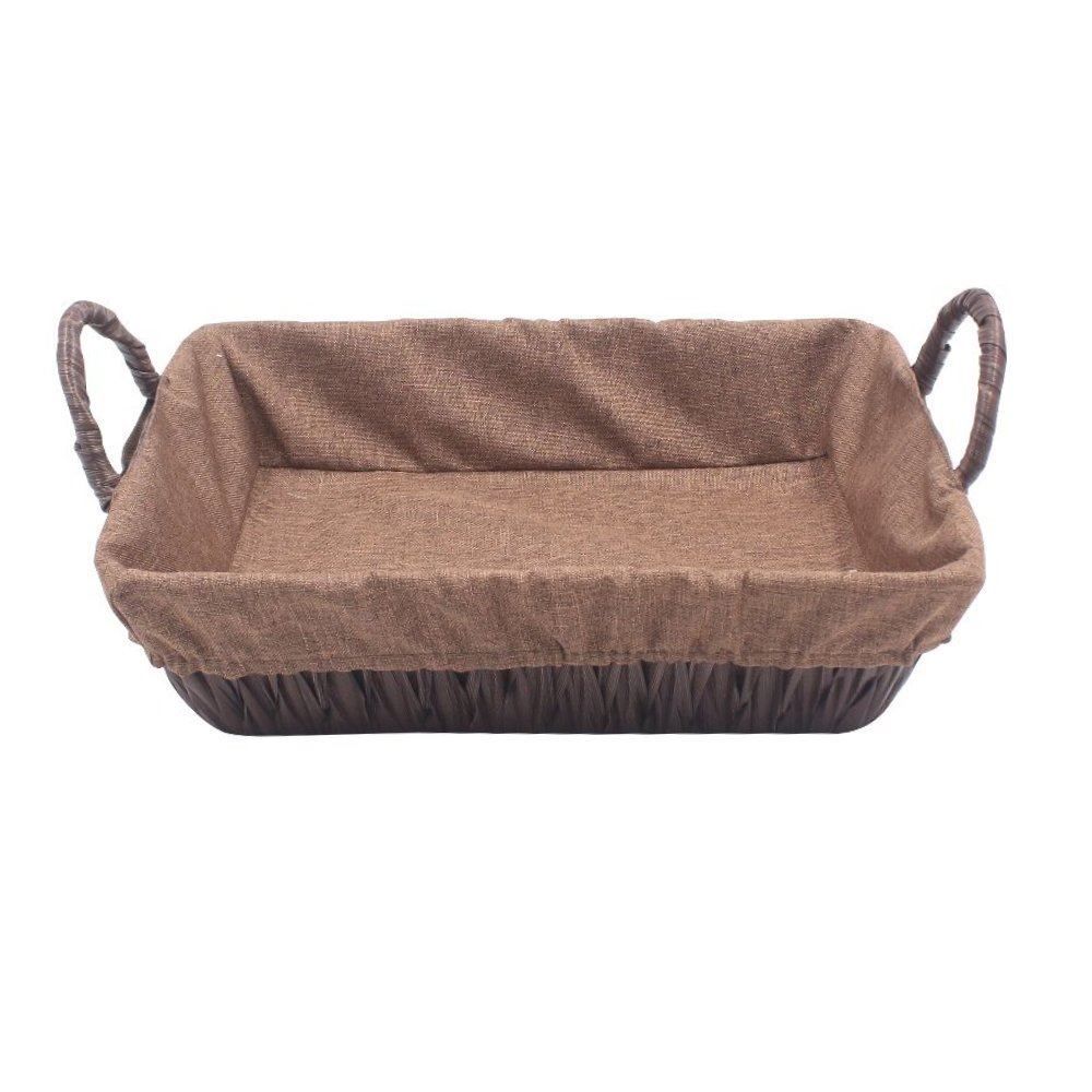Cesto Retangular Com Alça Havan Casa 28Cm - Marrom