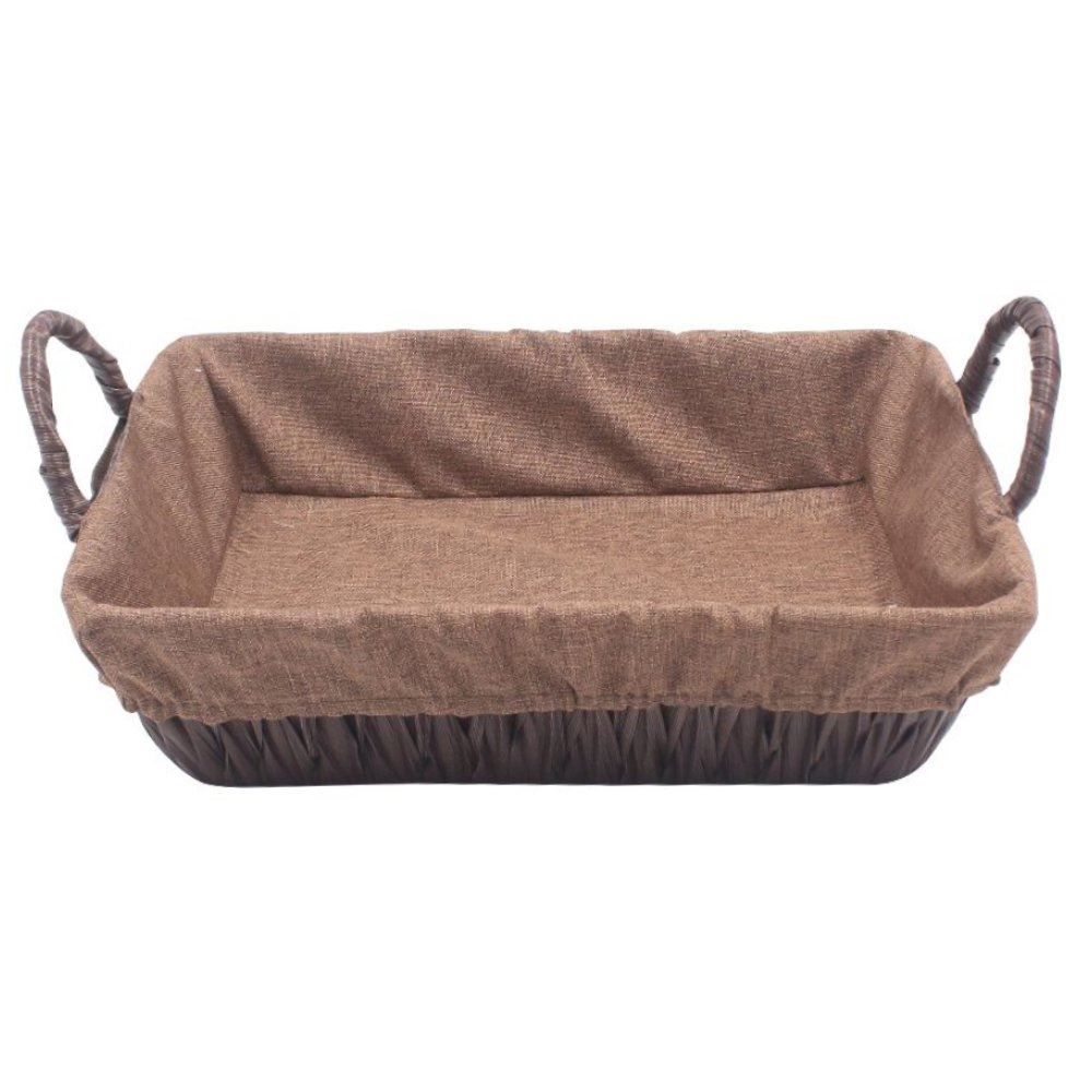 Cesto Retangular Com Alça Havan Casa 32Cm - Marrom
