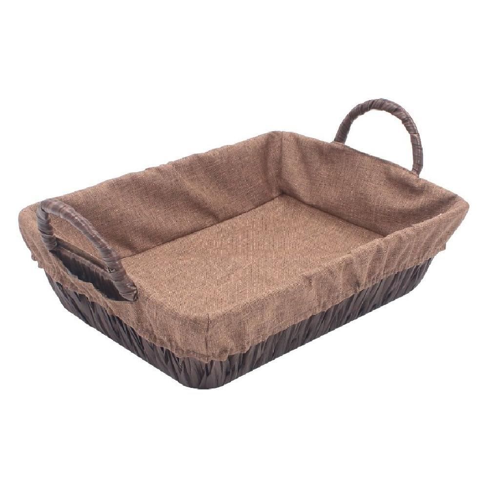 Cesto Retangular Com Alça Havan Casa 32Cm - Marrom