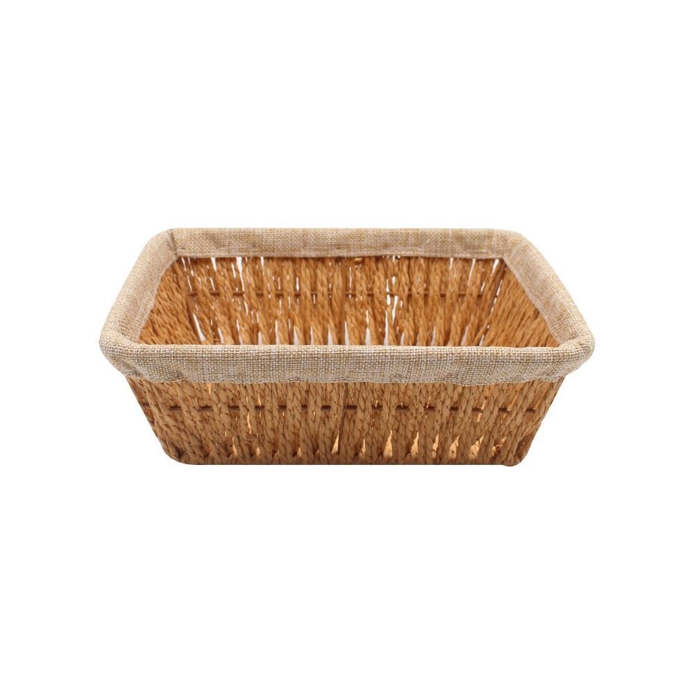 Cesto Retangular Com Forro Havan Casa 21 Cm - Natural