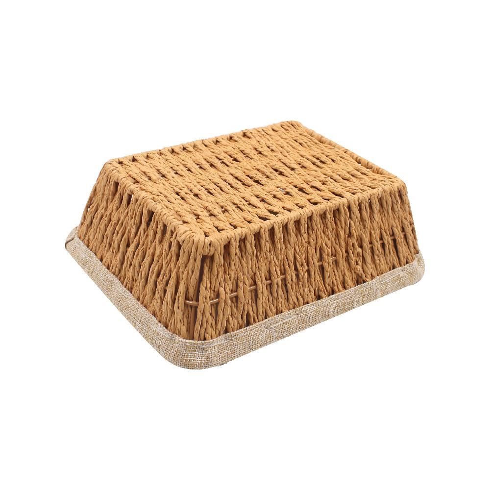 Cesto Retangular Com Forro Havan Casa 21 Cm - Natural