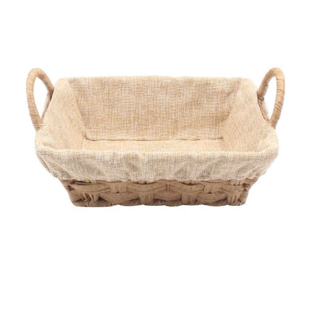 Cesto Retangular Com Forro Havan Casa 27Cm - Natural