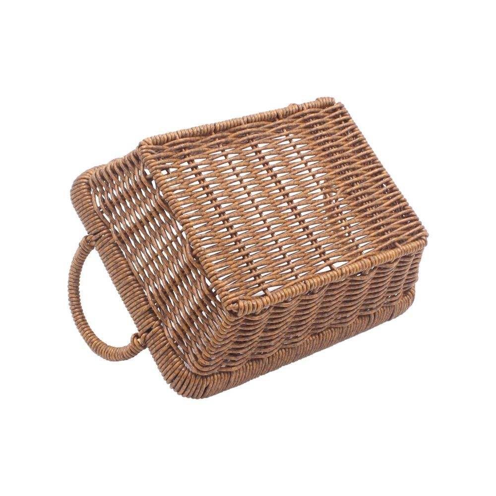 Cesto Retangular Fibra Com Alça Havan Casa 24Cm - Natural