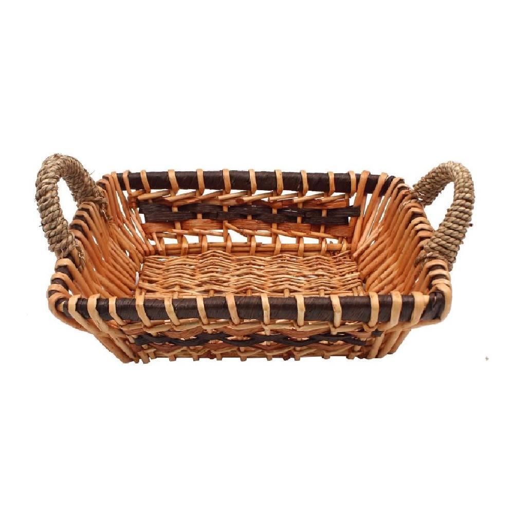 Cesto Retangular Vime Com Alça Havan Casa 29Cm - Natural