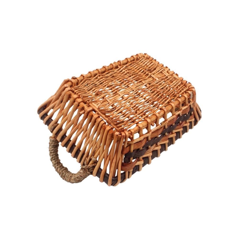 Cesto Retangular Vime Com Alça Havan Casa 29Cm - Natural